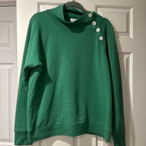 J crew button neck sweatshirt